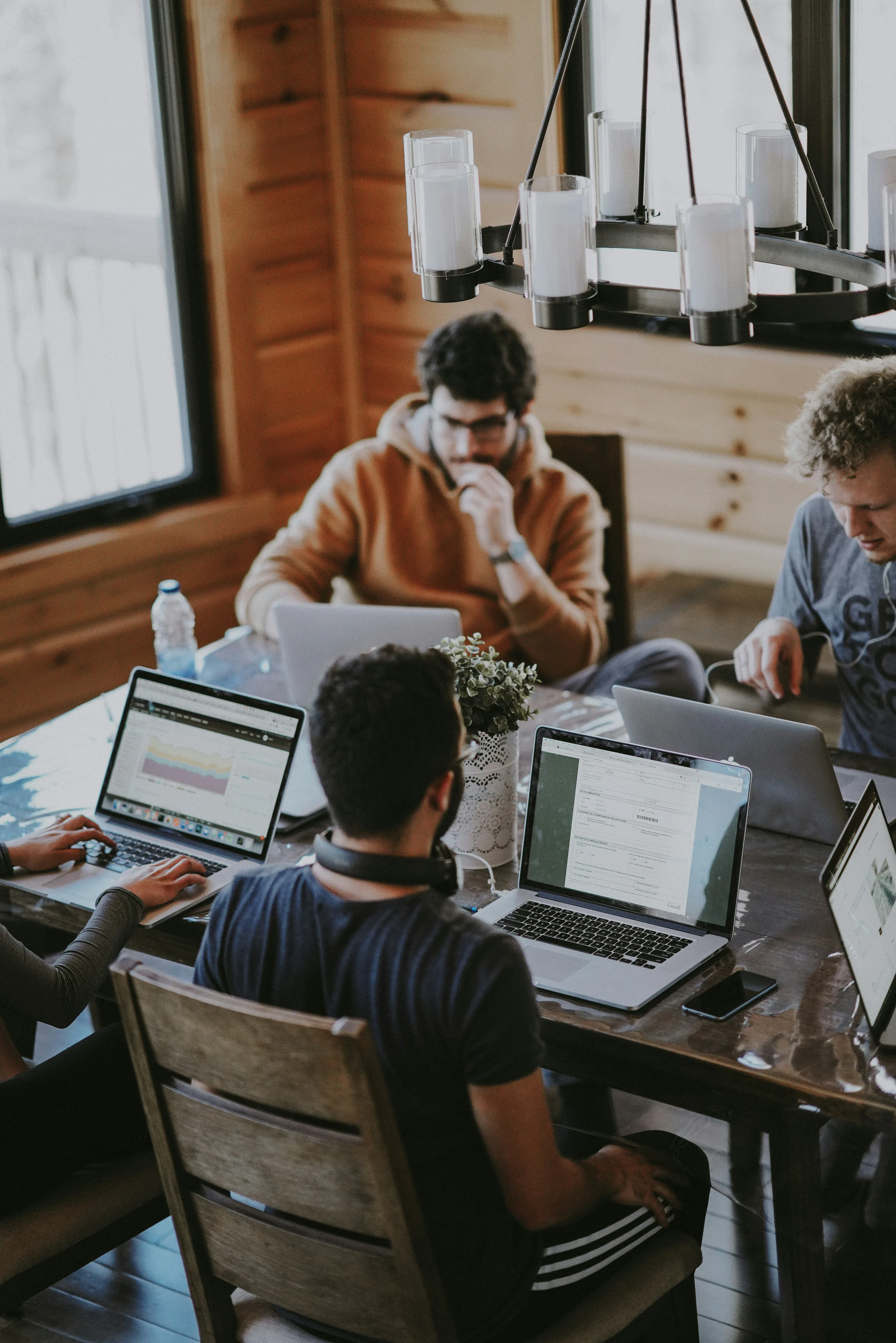 A professional corporate team in a wellness program meeting