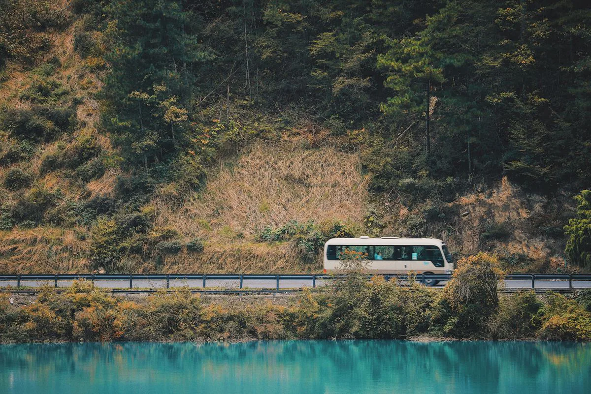 Coach bus for group transportation