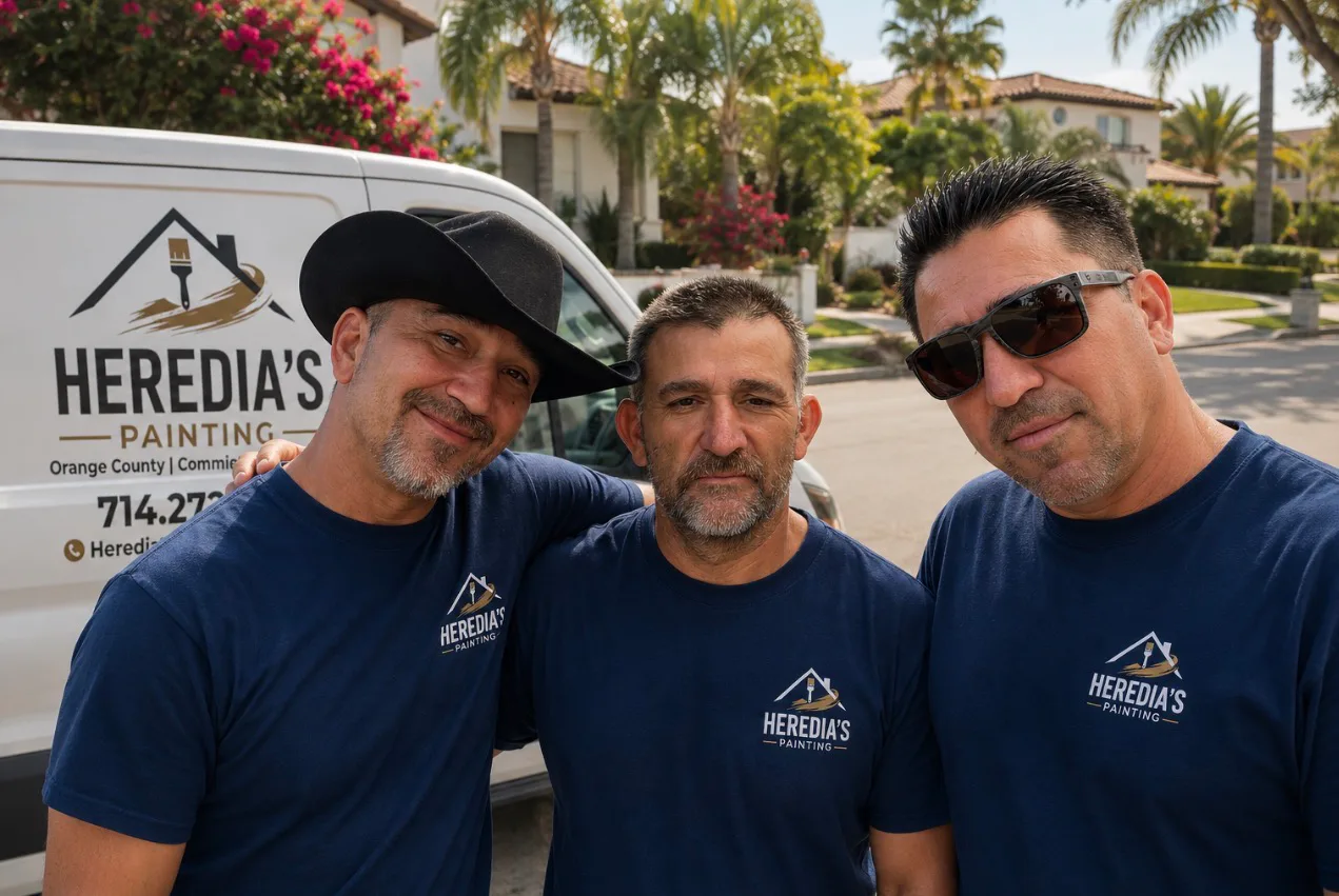 The Heredia's Painting crew in front of their service van