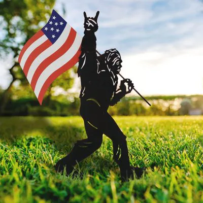 Bigfoot Metal Garden Stake