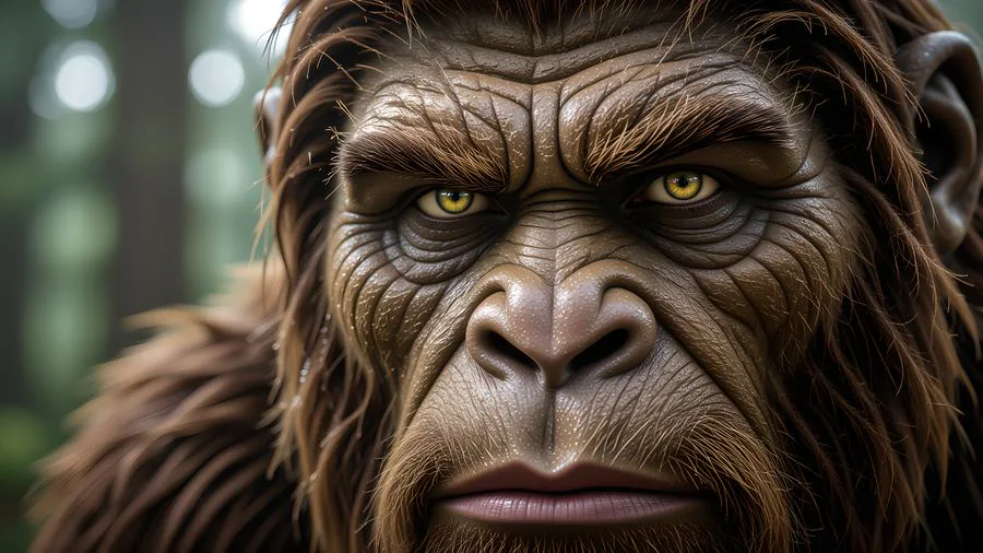 Bigfoot Snowy Forest Wallpaper