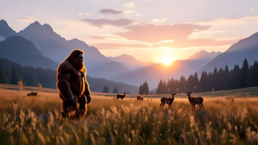 Bigfoot Sunrise Meadow Wallpaper