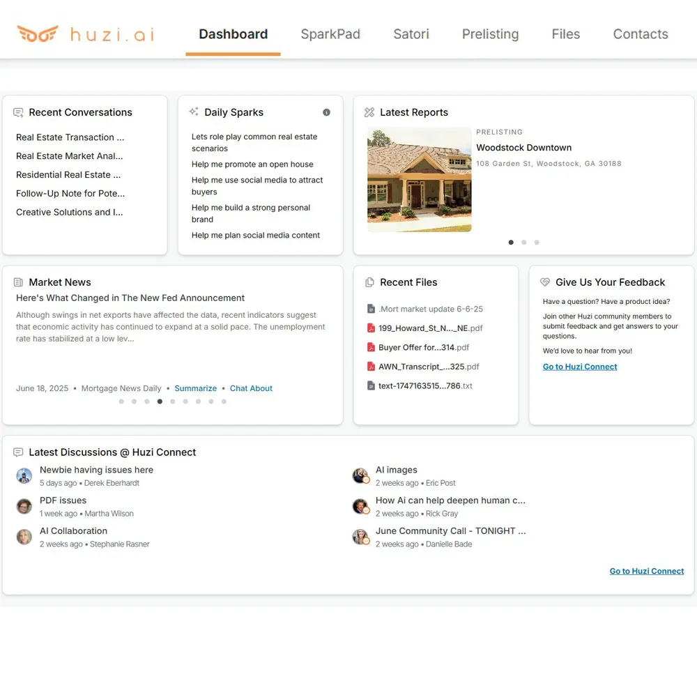 Huzi.AI Dashboard