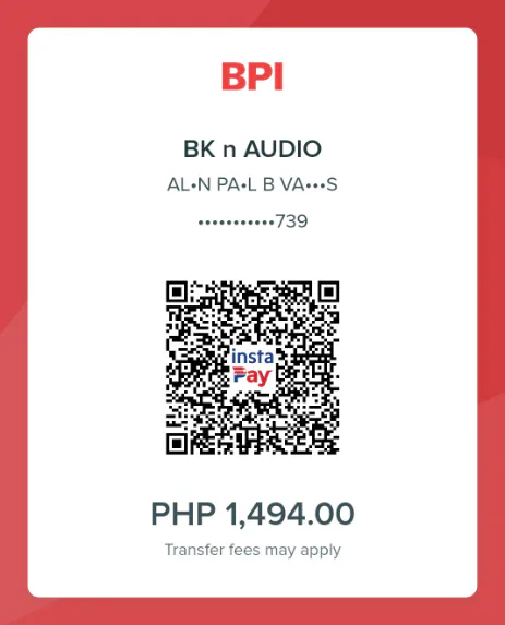 QR code for PHP 1,800 payment