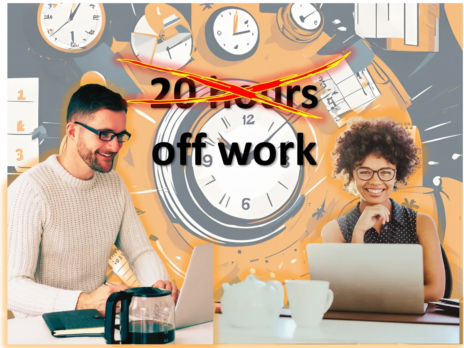 20 hours off work — reclaim your time illustration
