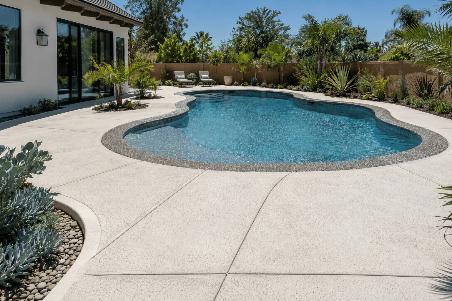 Poolside renewal concrete project by Anaheim Concrete Contractors