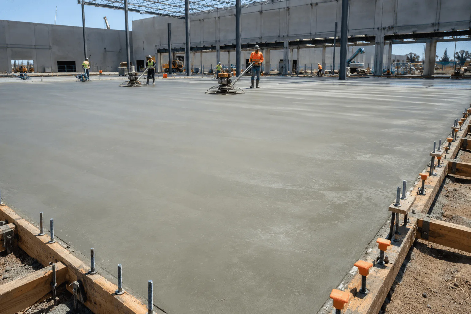 Foundation placement concrete project by Anaheim concrete contractors