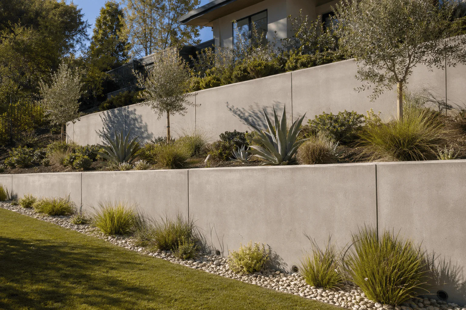 Retaining solution concrete project in Anaheim Hills