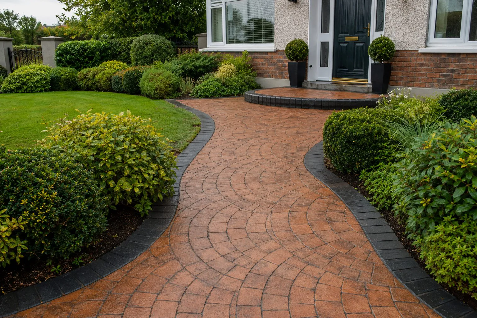 Concrete path and entrance area installed at a home in Dublin