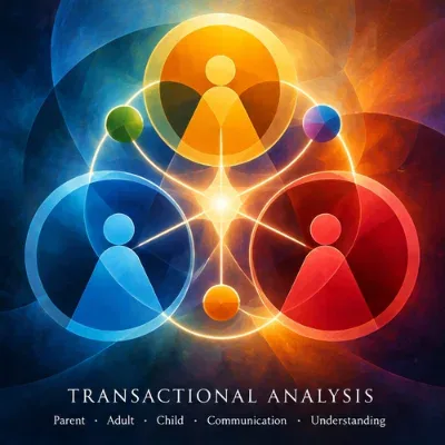 Illustration of connected figures representing communication and relationships.