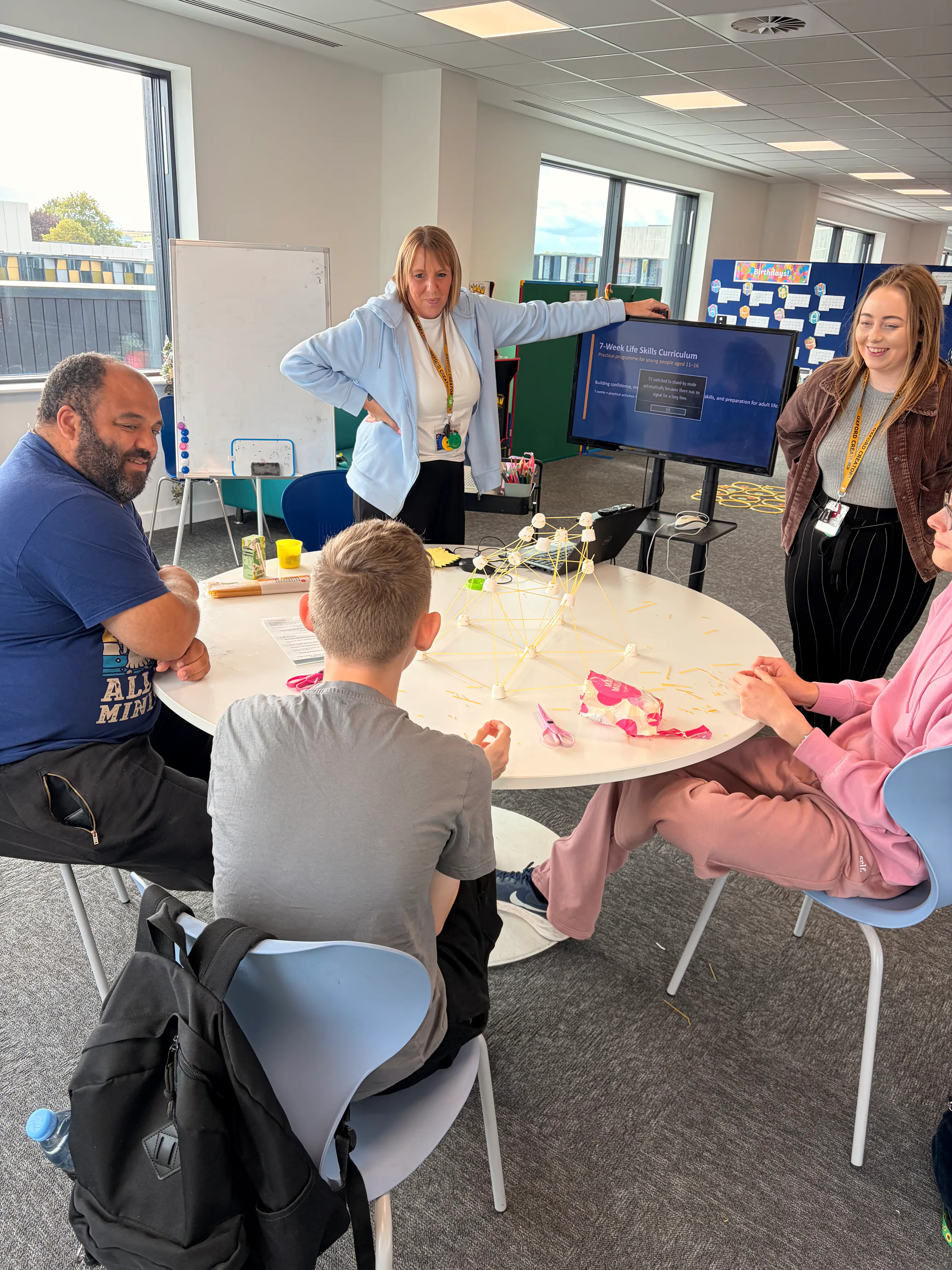 Young people engaged in creative learning at Oxford Creators