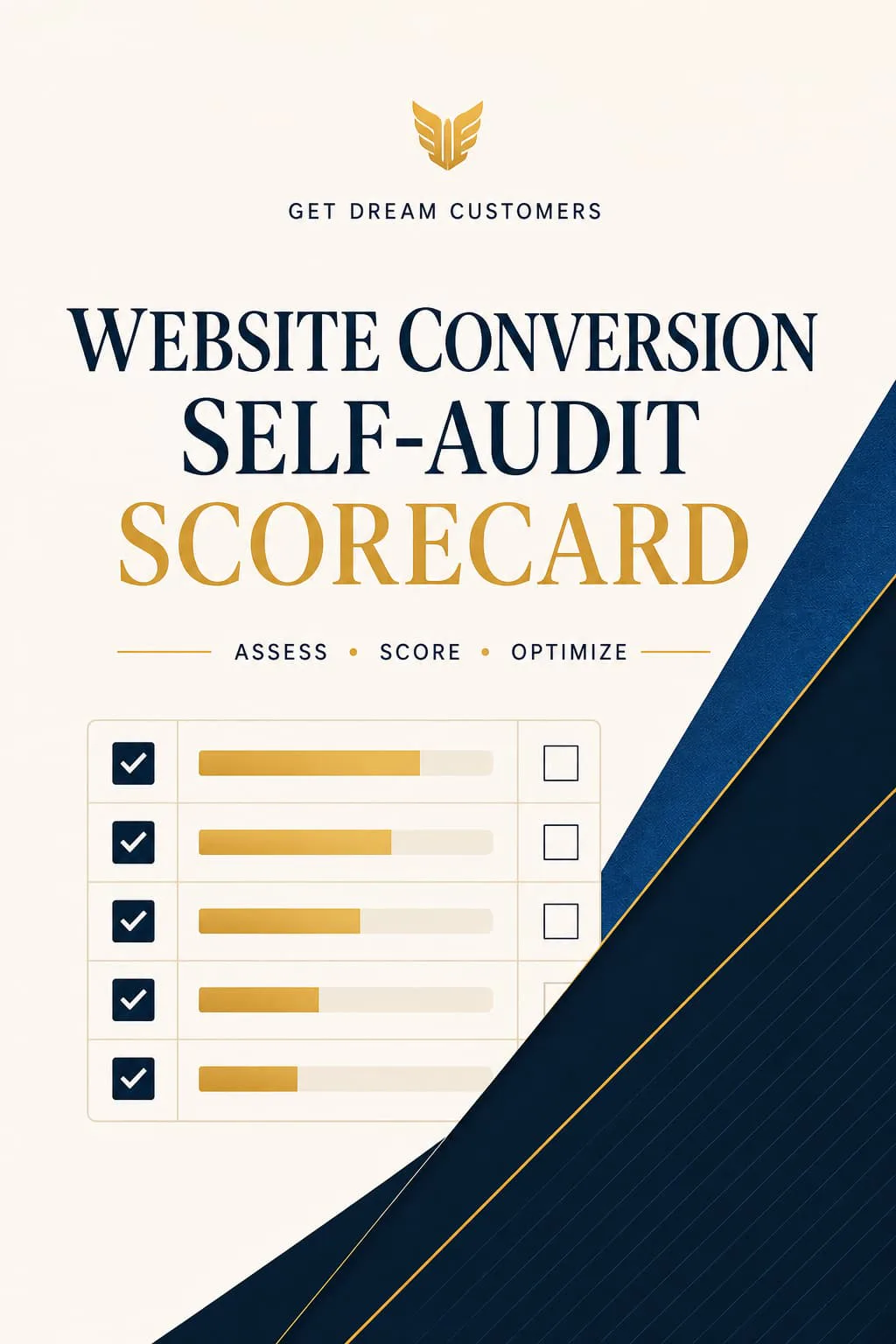 Website Self Audit Scorecard cover from the Conversion-Focused Website Playbook bundle.